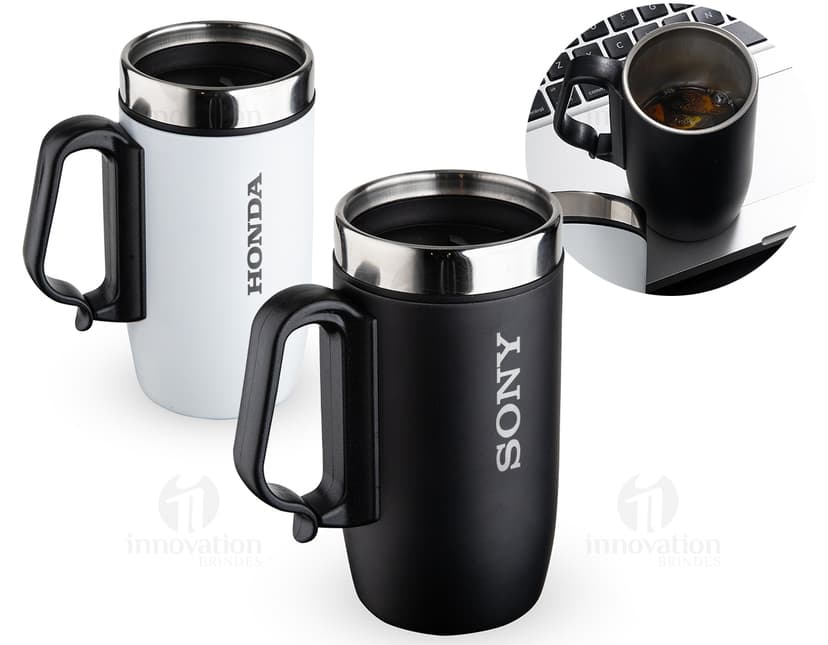 Caneca de inox 275ml vazia com alça, perfeita para manter sua bebida quente por mais tempo! Feita em alumínio resistente e com design moderno, ideal para sua rotina de trabalho ou para presentear alguém especial. Adquira já a sua!