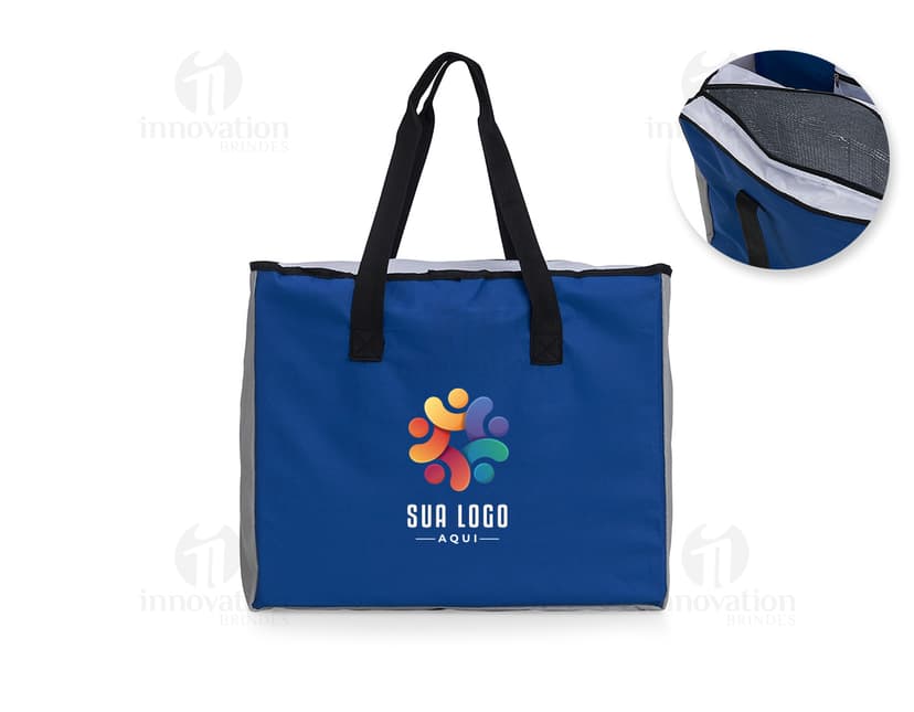 Sacola térmica 25l em couro marrom de luxo para presentes e brindes. Perfeita para compras, viagens ou passeios. Estilo e elegância em um único produto, ideal para quem busca qualidade e praticidade. Adquira já a sua!