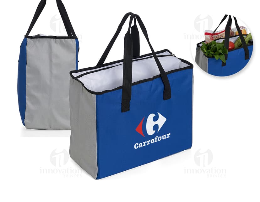 Sacola térmica de 25L em couro marrom para manter seus alimentos frescos por mais tempo. Perfeita para viagens, picnic, trabalho ou lazer. Design elegante e moderno, proporcionando praticidade e estilo. Adquira já a sua!