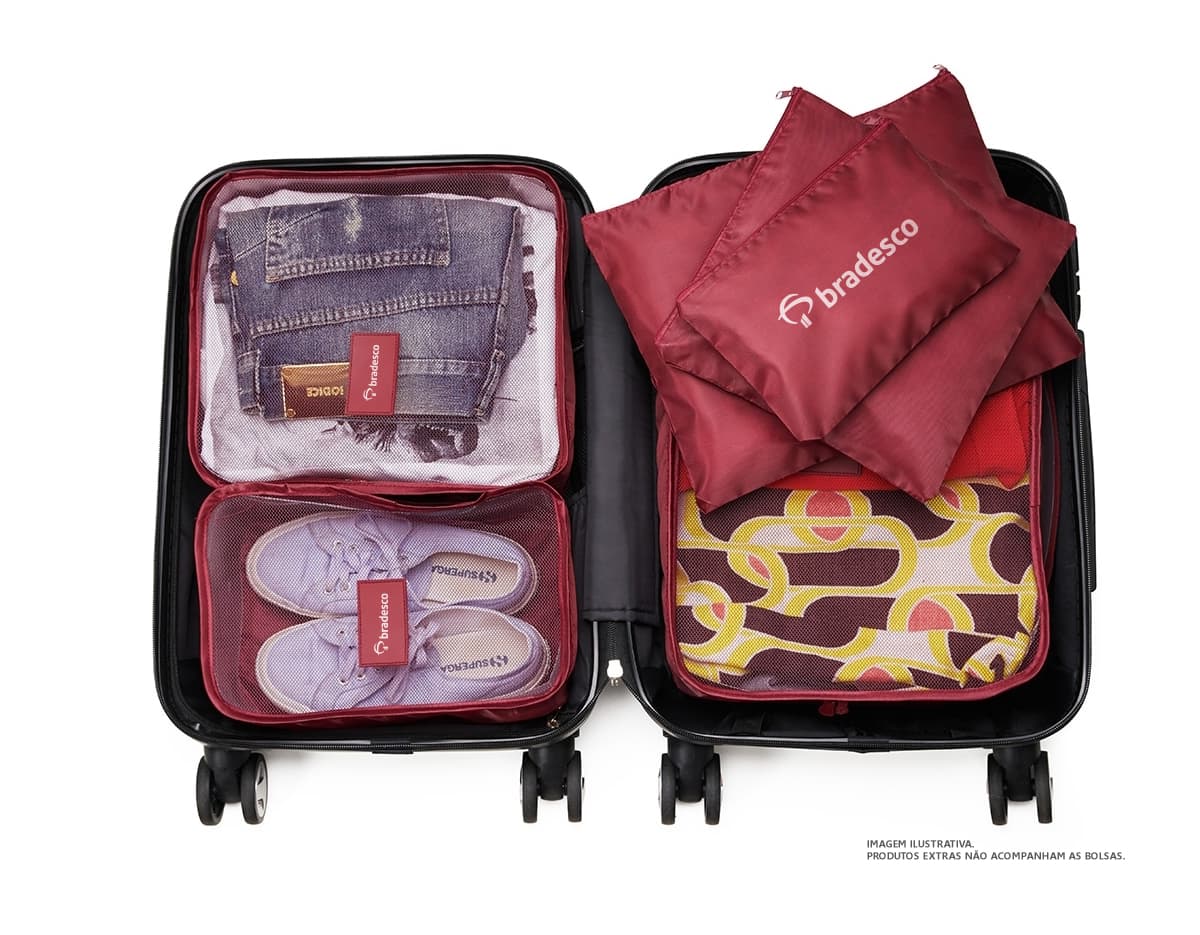 Kit Nécessaire 6 Peças - Conjunto moderno e elegante para guardar seus itens pessoais com estilo. Perfeito para viagens, o kit contém variadas opções de bolsas e necessaires em cores neutras e práticas. Organize-se com praticidade e sofisticação!