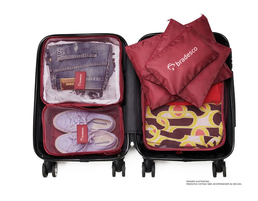 Kit Nécessaire 6 Peças - Conjunto moderno e elegante para guardar seus itens pessoais com estilo. Perfeito para viagens, o kit contém variadas opções de bolsas e necessaires em cores neutras e práticas. Organize-se com praticidade e sofisticação!