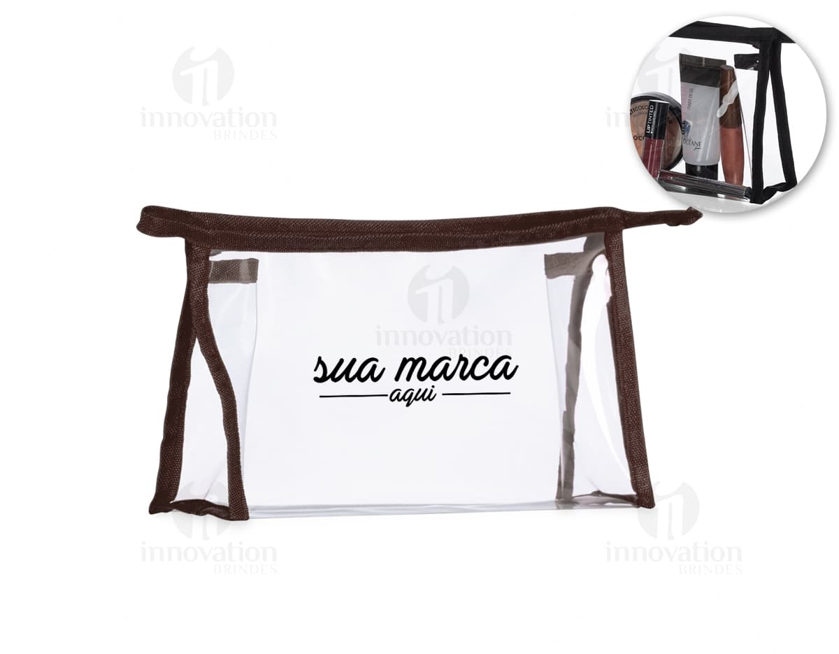 Imagem de nécessaire plástica retro vazia, em estilo vintage e design atemporal. Perfeita para organizar seus pertences de forma charmosa e prática. Ideal para guardar maquiagens, itens de higiene pessoal e acessórios diversos. Produto versátil e compacto, feito de plástico resistente. Adquira já a sua e tenha tudo sempre à mão!
