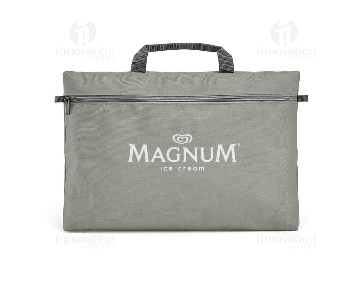 Pasta congresso 600D bolso principal preta de couro, moderna e elegante, ideal para armazenar e transportar documentos e pertences de forma segura e organizada.