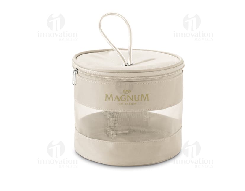 Nécessaire de Metal Prateado Vazio para Armazenamento de Cosméticos e Acessórios - Design Criativo e Elegante. Perfeito para organizar seus produtos de beleza.