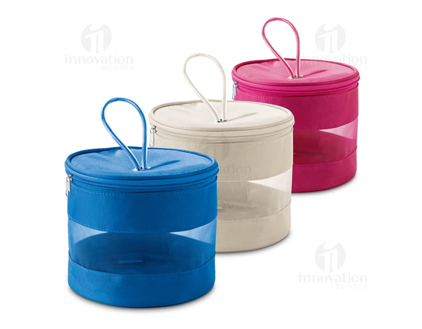 Nécessaire de metal prateado vazio para armazenar seus itens de cuidados pessoais com estilo e criatividade. Perfeito para viagens ou para organizar em casa. Adquira o seu agora!