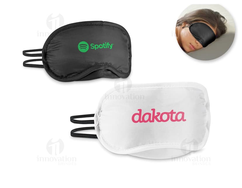 Máscara para dormir moderna e clean ideal para momentos de relaxamento. Feita em plástico de design fashion, é o acessório perfeito para uma boa noite de sono. Adquira já a sua!