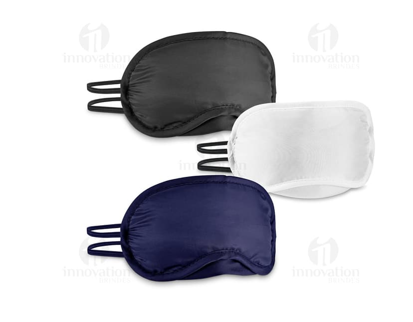 Máscara para dormir em plástico moderno, design clean e fashion. Perfeita para um sono tranquilo e confortável. Acessório indispensável para relaxar.