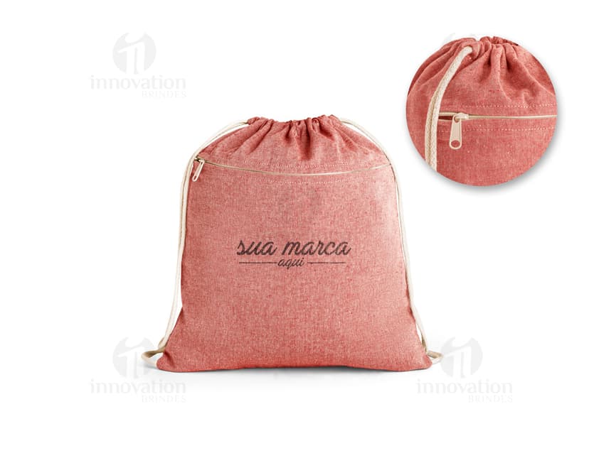 Mochila saco de algodão 370 x 410 mm em promoção! Versátil e estilosa, ideal para presentes e eventos especiais. Aproveite já!