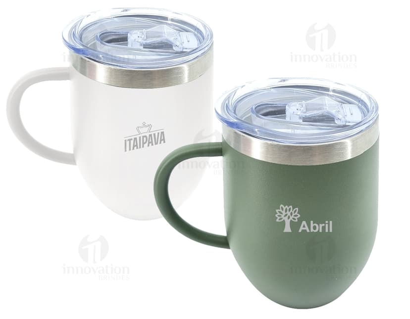 Caneca térmica inox 350ml - Mantenha sua bebida favorita quente por mais tempo com nossa caneca térmica de aço inoxidável. Ideal para café, chá ou chocolate quente. Aproveite a praticidade e o estilo em sua rotina diária. Adquira já a sua!