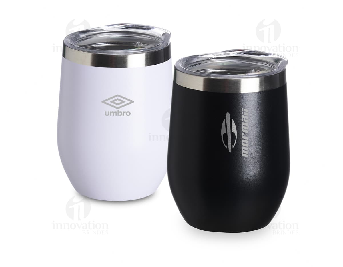 Copos em aço inoxidável 320ml - Perfeitos para armazenar suas bebidas favoritas com segurança e estilo. Duráveis, recicláveis e ideais para manter a temperatura do líquido por mais tempo. Adquira já o seu!