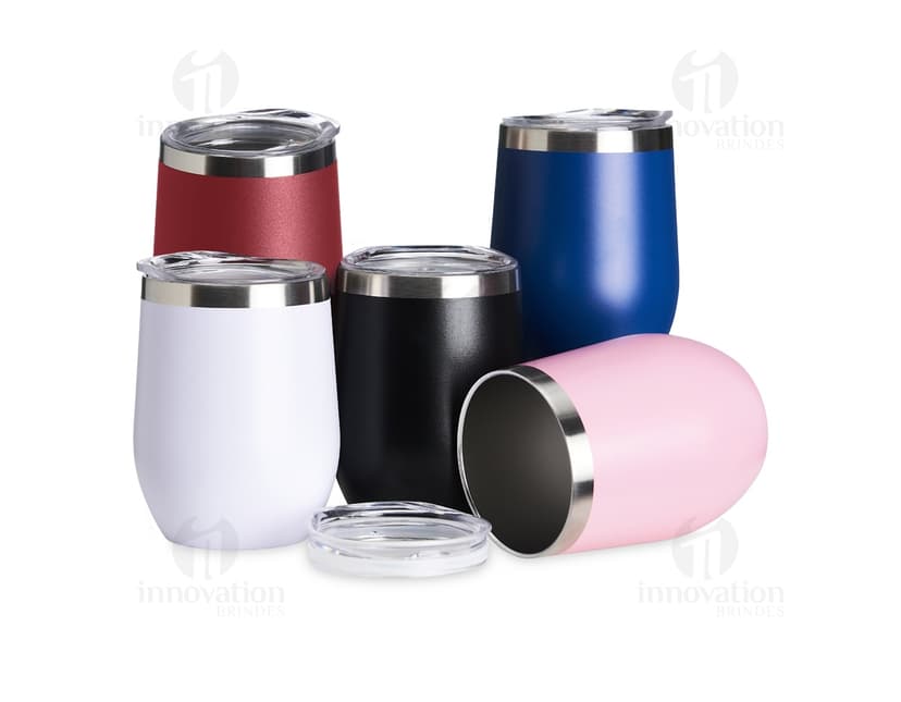 Copo Inox 320ml - Armazene suas bebidas com segurança nesse copo de metal brilhante e durável. Ideal para conservar líquidos, o copo possui design moderno e é perfeito para uso em casa, escritório ou em viagens. Garanta já o seu!