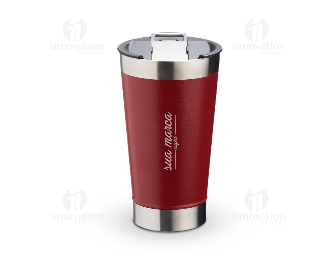 Copo térmico 500ml texturizado para manter sua bebida gelada por mais tempo. Ideal para drinks, sucos e até mesmo água. Perfeito para festas, encontros e passeios. Garanta já o seu!