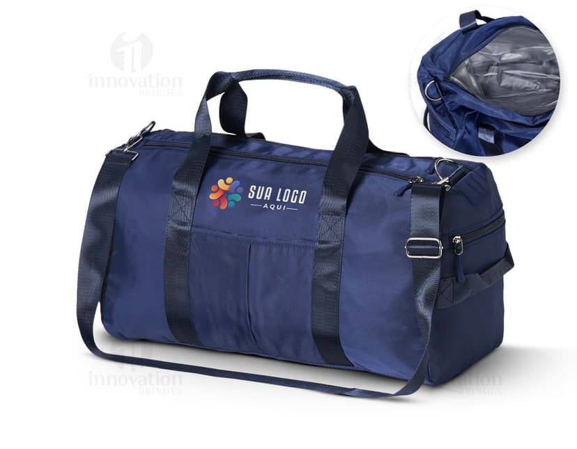 Bolsa esportiva de poliéster 35 litros para viagens e passeios. Moderna, elegante e espaçosa, perfeita para quem busca praticidade e estilo. Ideal para guardar todos os seus objetos pessoais com segurança e conforto. Adquira já a sua!