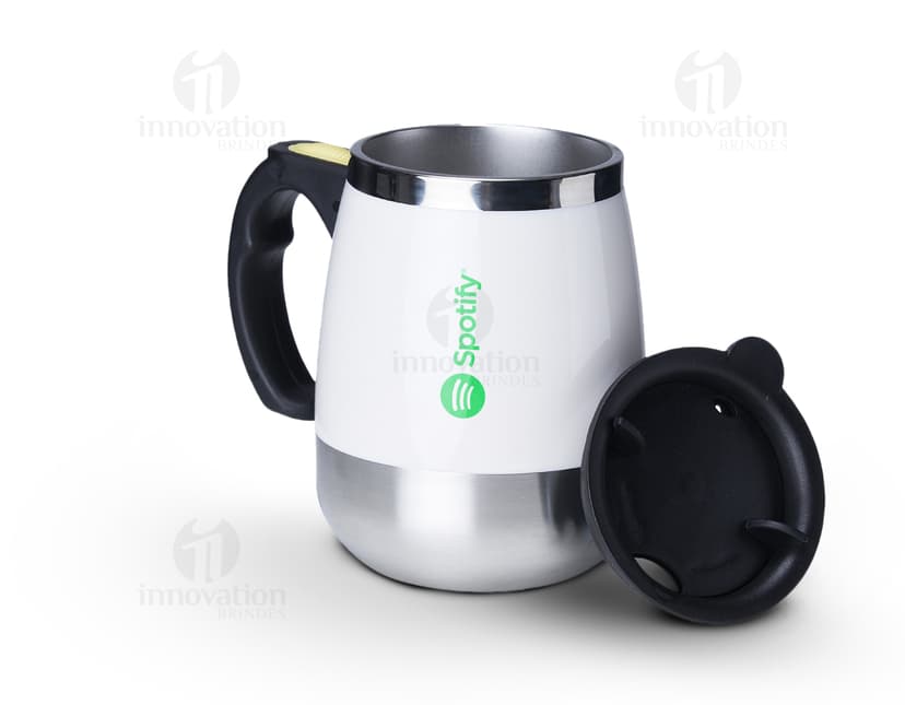 Caneca com Misturador 350ml - Ideal para preparar seu café, chá ou outras bebidas favoritas de forma prática. Feita em cerâmica, com design moderno e misturador embutido. Adicione um toque de estilo e funcionalidade à sua rotina matinal.