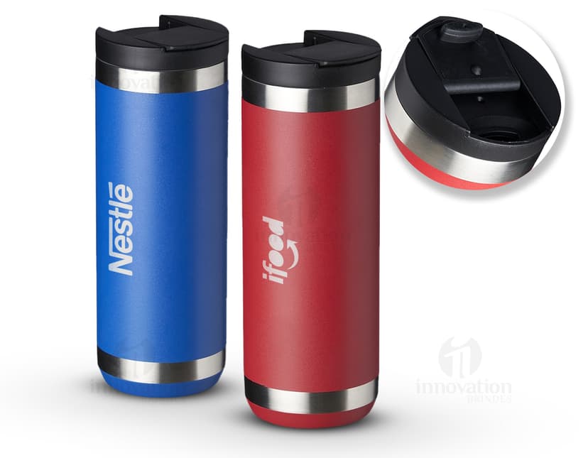 Copo Térmico 550ml em Metal Prateado - Mantenha sua bebida gelada ou quente por horas neste copo térmico de alta qualidade. Perfeito para viagens, passeios e atividades ao ar livre. Um acessório essencial para quem valoriza praticidade e estilo. Adquira o seu copo térmico agora! #CopoTérmico #550ml #MetalPrateado #Viagem #Praticidade
