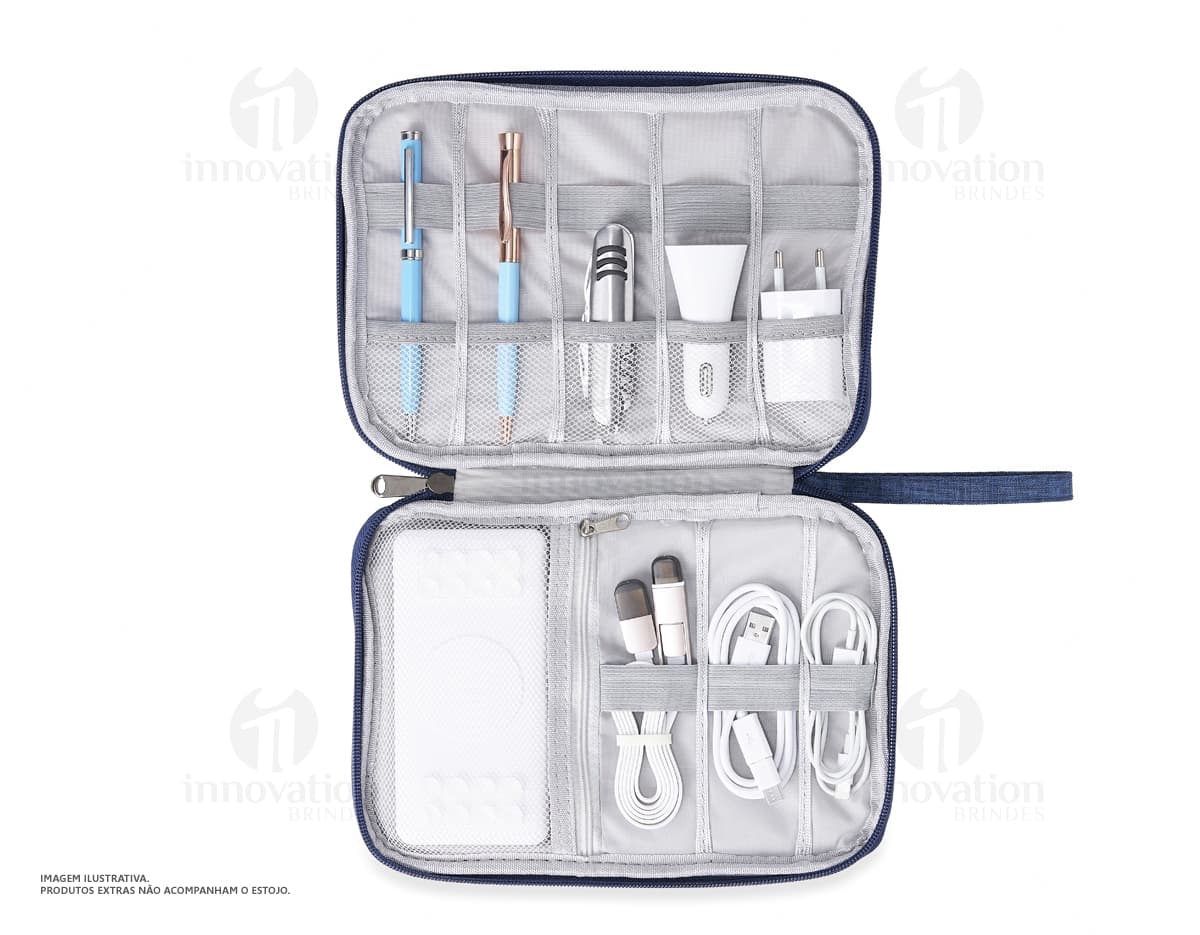 Nécessaire em Couro Preto para Armazenamento de Dinheiro e Documentos. Perfeito para Negócios e Compras. Elegante, Moderno e Prático. Garanta o Seu!