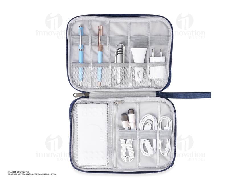 Nécessaire em Couro Preto para Armazenamento de Dinheiro e Documentos. Perfeito para Negócios e Compras. Elegante, Moderno e Prático. Garanta o Seu!