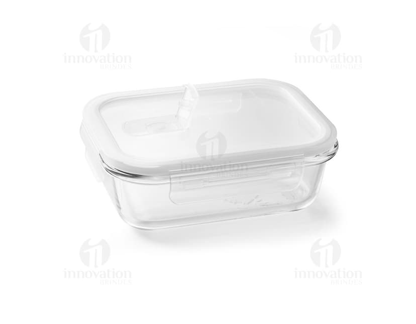 Marmita de Vidro com Tampa de Válvula em fundo branco.