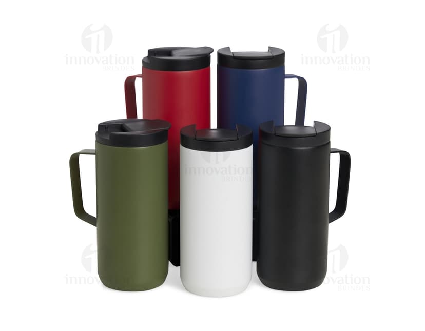 Caneca Térmica 400ml - Garanta sua bebida sempre quentinha! Ideal para cuidar da saúde e do meio ambiente. Feita em metal resistente, mantém a temperatura por horas. Perfeita para café, chá e outras bebidas. Aproveite! #CanecaTérmica #BebidasQuentes #SaúdeAmbiental