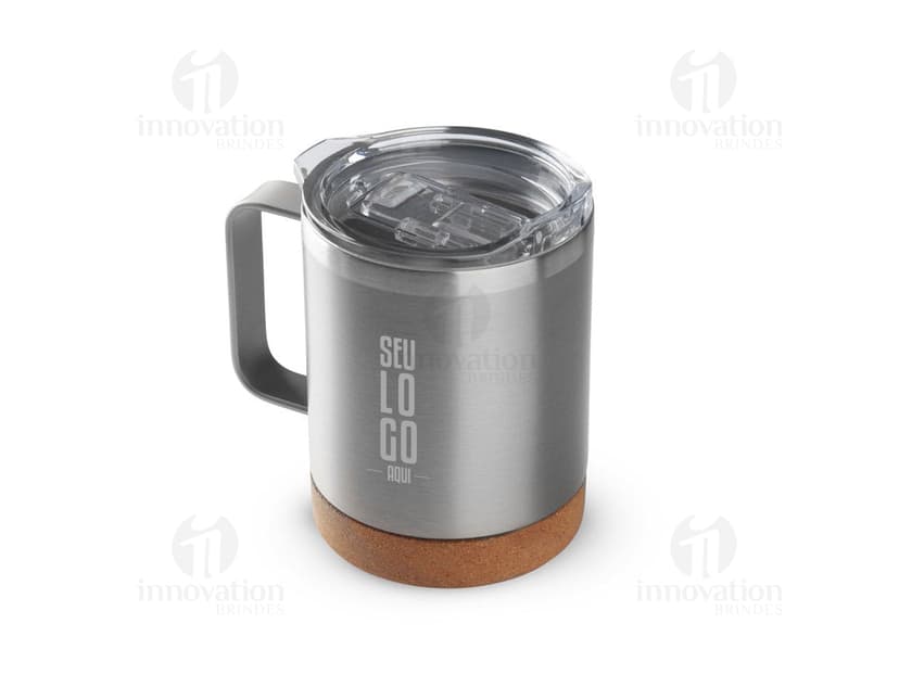 Caneca Térmica 350ml em Alumínio - Mantenha sua bebida quente por mais tempo! Perfeita para café, chá, chocolate quente e muito mais. Ideal para viagens, trabalho ou lazer. Garanta a sua!