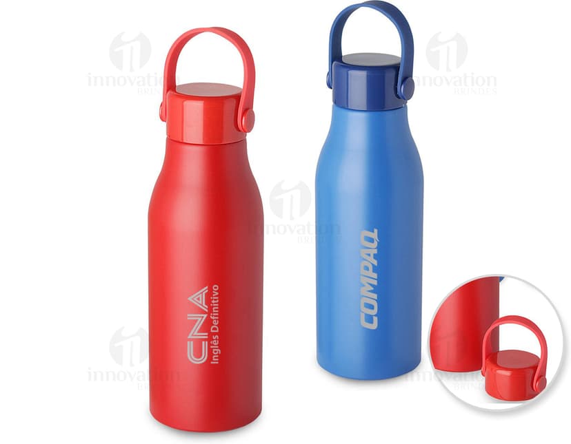 Garrafa em alumínio 550ml: mantenha-se hidratado com estilo. Feita de material durável e leve, perfeita para levar água fresca onde quer que vá. Ideal para quem busca beleza e saúde. Adquira já a sua!