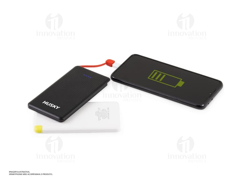 Dongle eletrônico Power Bank de 5.000mAh com indicador LED preto. Ideal para armazenar e transferir dados, além de recarregar dispositivos móveis. Completo e moderno, é um acessório essencial para manter seus aparelhos carregados e sempre conectados.