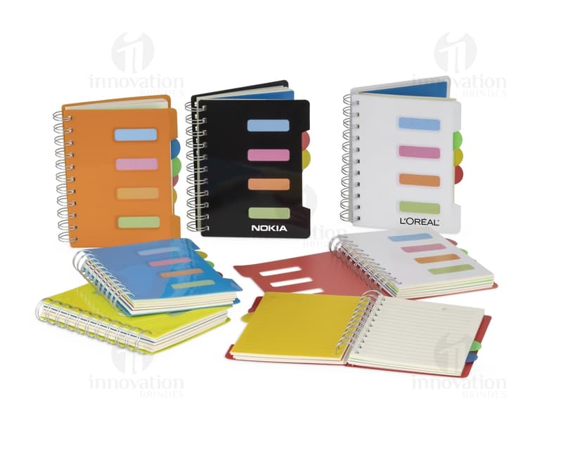 Caderno pequeno com divisórias para manter sua vida empresarial organizada. Perfeito para anotações e planejamento no escritório ou em casa. Com design moderno e funcional, este caderno é essencial para o seu dia a dia. Adquira já o seu!