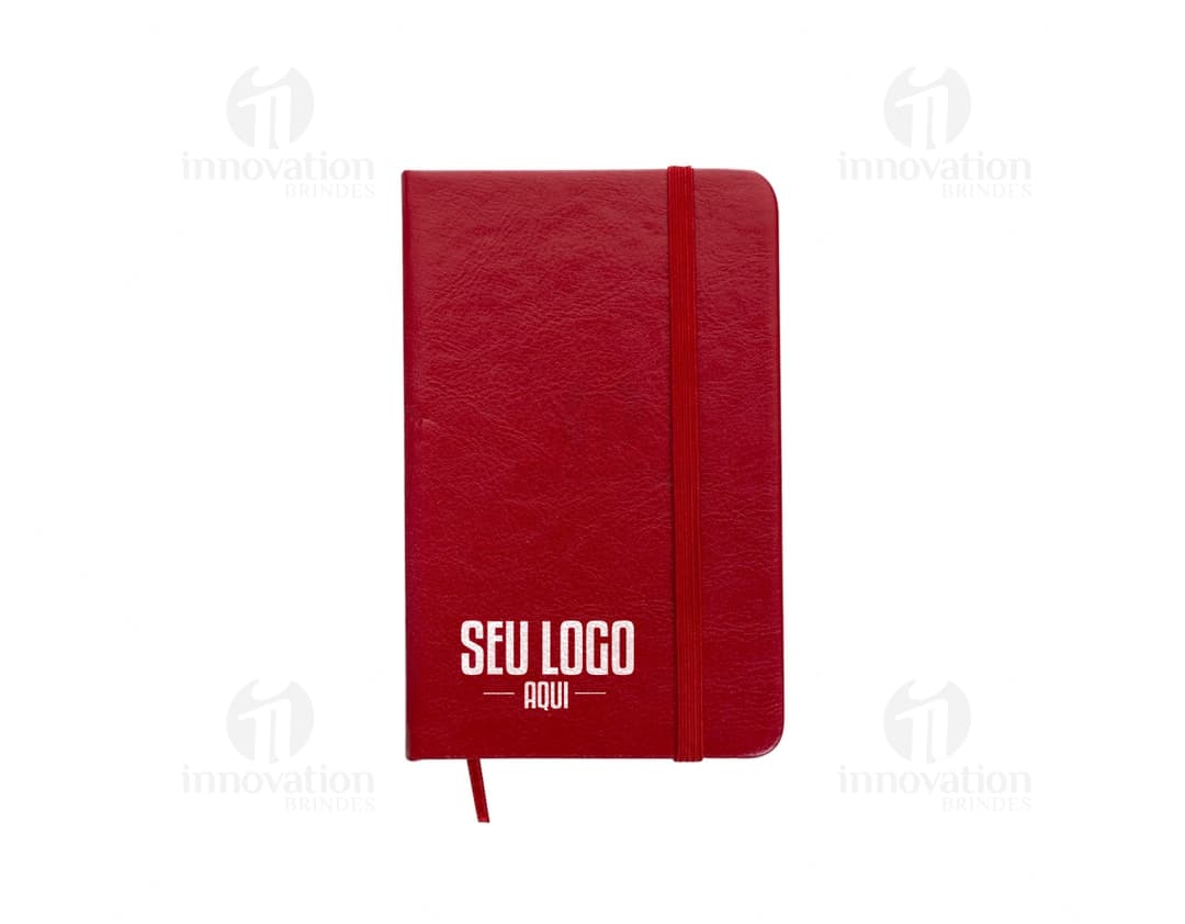 Bloco de anotações 14x8 vazio, em formato de notebook, com papel em branco e design amarelo, ideal para escrita de mensagens e lembretes no escritório.