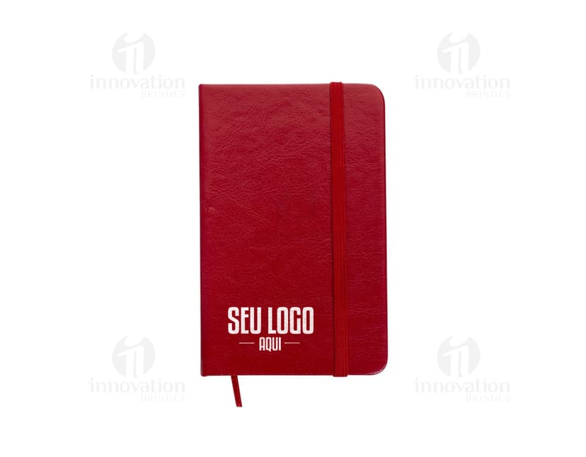 Bloco de anotações 14x8 vazio, em formato de notebook, com papel em branco e design amarelo, ideal para escrita de mensagens e lembretes no escritório.