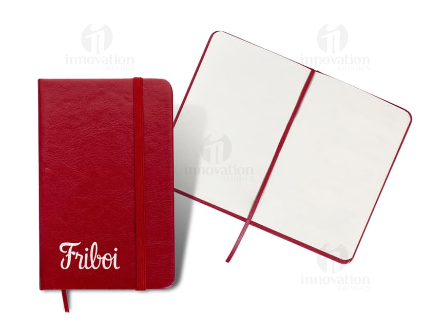 Bloco de anotações 14x8 vazio, em formato de notebook, com papel em branco e design amarelo, ideal para escrita de mensagens e lembretes no escritório.