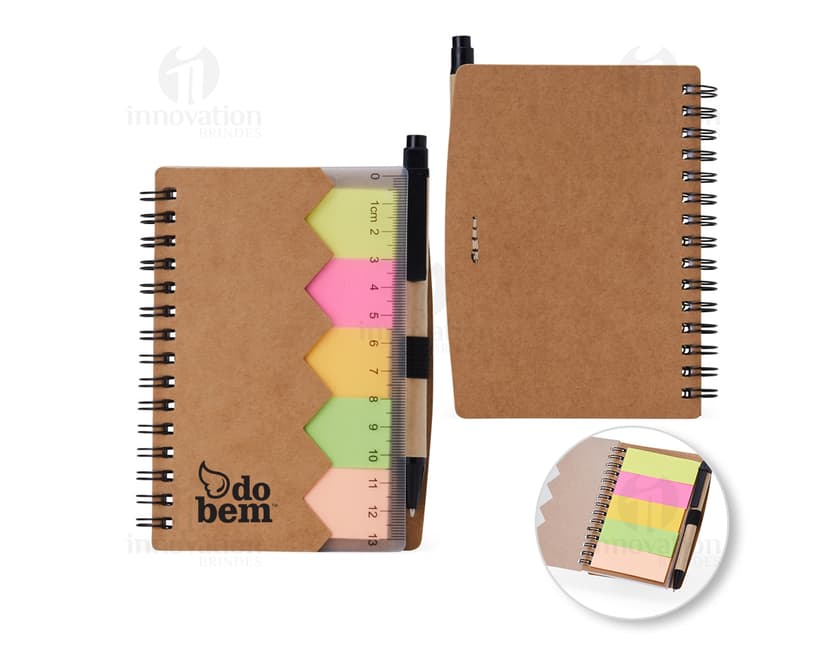 Bloco de anotações 13x10 - Ideal para organizar suas tarefas diárias no escritório. Perfeito para reuniões e estudos, com páginas em branco para suas anotações. Prático e elegante, é o acessório perfeito para o seu negócio. Adquira já o seu!
