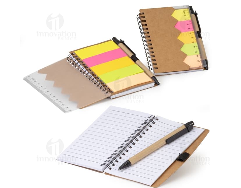 Bloco de anotações 13x10 para organização e produtividade no escritório. Perfeito para suas reuniões e compromissos de negócios. Com capa protetora e papel de alta qualidade. Mantenha suas ideias sempre à mão! Compre já o seu e otimize sua rotina de trabalho.
