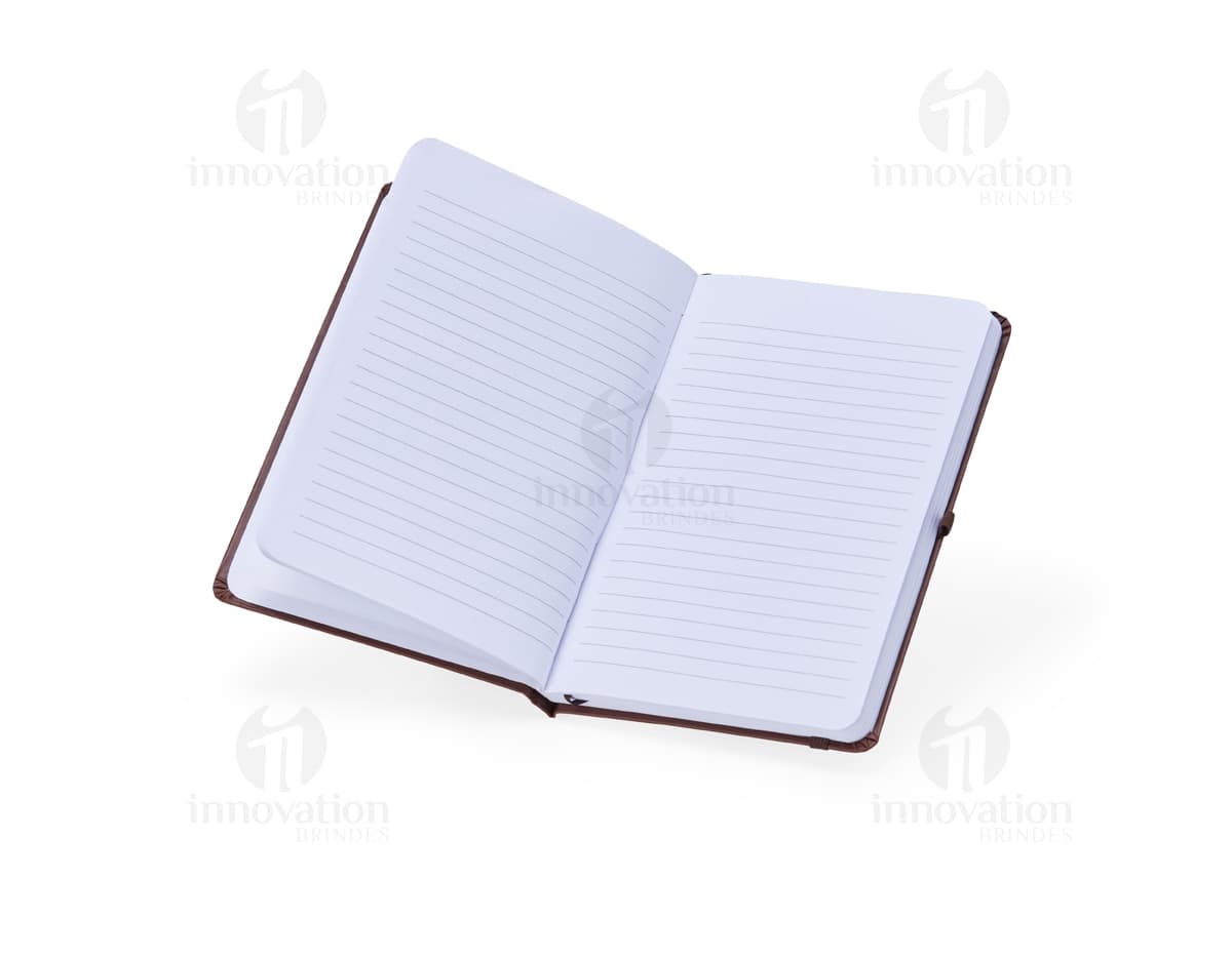 Bloco de Anotações em Couro Sintético 21x14 - Ideal para manter suas notas e lembretes organizados no escritório. Design elegante e prático, perfeito para o seu dia a dia. Garanta já o seu!