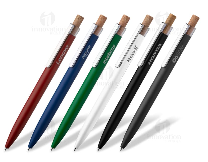 Caneta metálica premium para presentear e impressionar. Com design elegante e durabilidade incomparável, é perfeita para brindes corporativos. Adquira já!