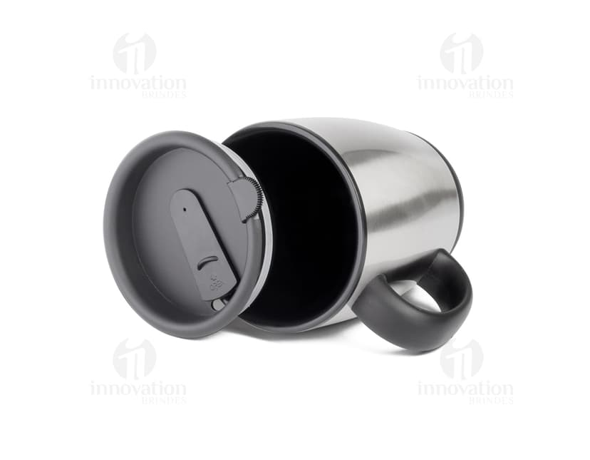 Caneca 450ml personalizada com logo da empresa. Ideal para presentear clientes e funcionários. Qualidade e elegância em um brinde único. Peça já a sua!