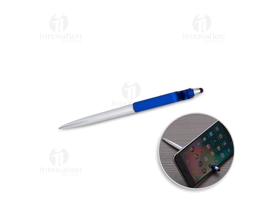 Caneta plástica com touch para brindes personalizados. Ideal para escrita e uso em telas touch screen. Prático e funcional, perfeito para presentear clientes e colaboradores. Garanta já a sua!