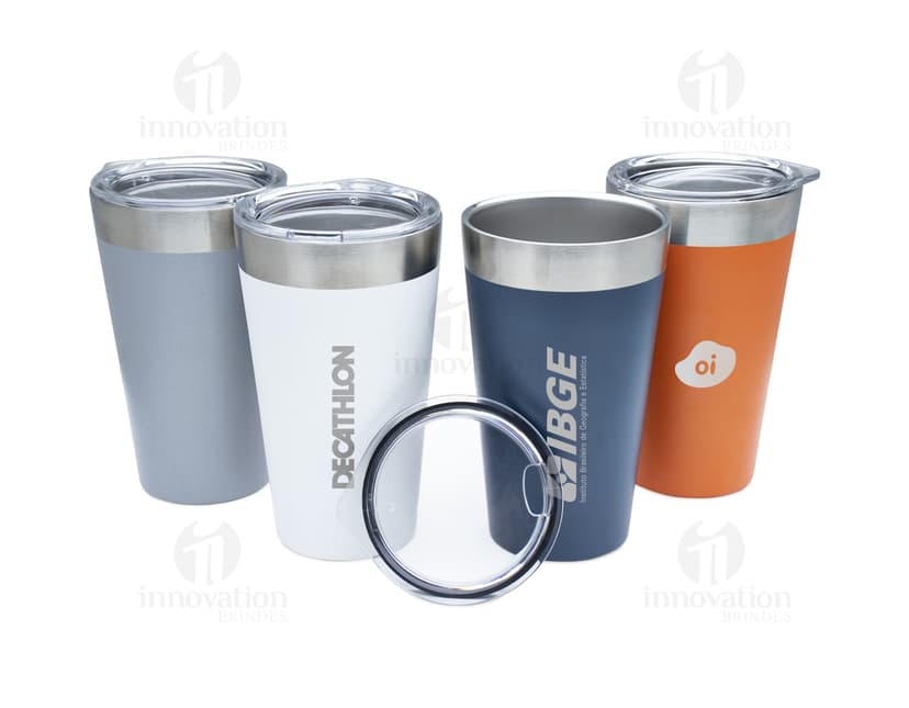 Copo térmico de inox 473ml para manter sua bebida quente ou gelada por mais tempo. Perfeito para levar para o trabalho, academia ou viagens. Design moderno e durável para seu dia a dia. Adquira já o seu! #brinde #copotermico #inox #bebidagelada #bebidaquente