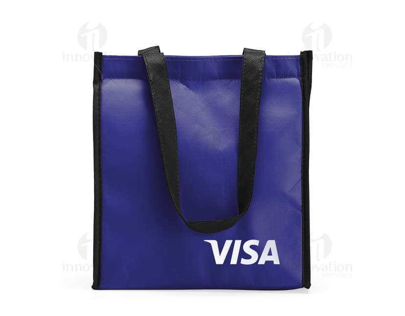Bolsa Térmica 6 Litros em papelão grunge e couro rosa, vazia e com alça. Ideal para transporte de alimentos e bebidas em lojas de comida e bebida.
