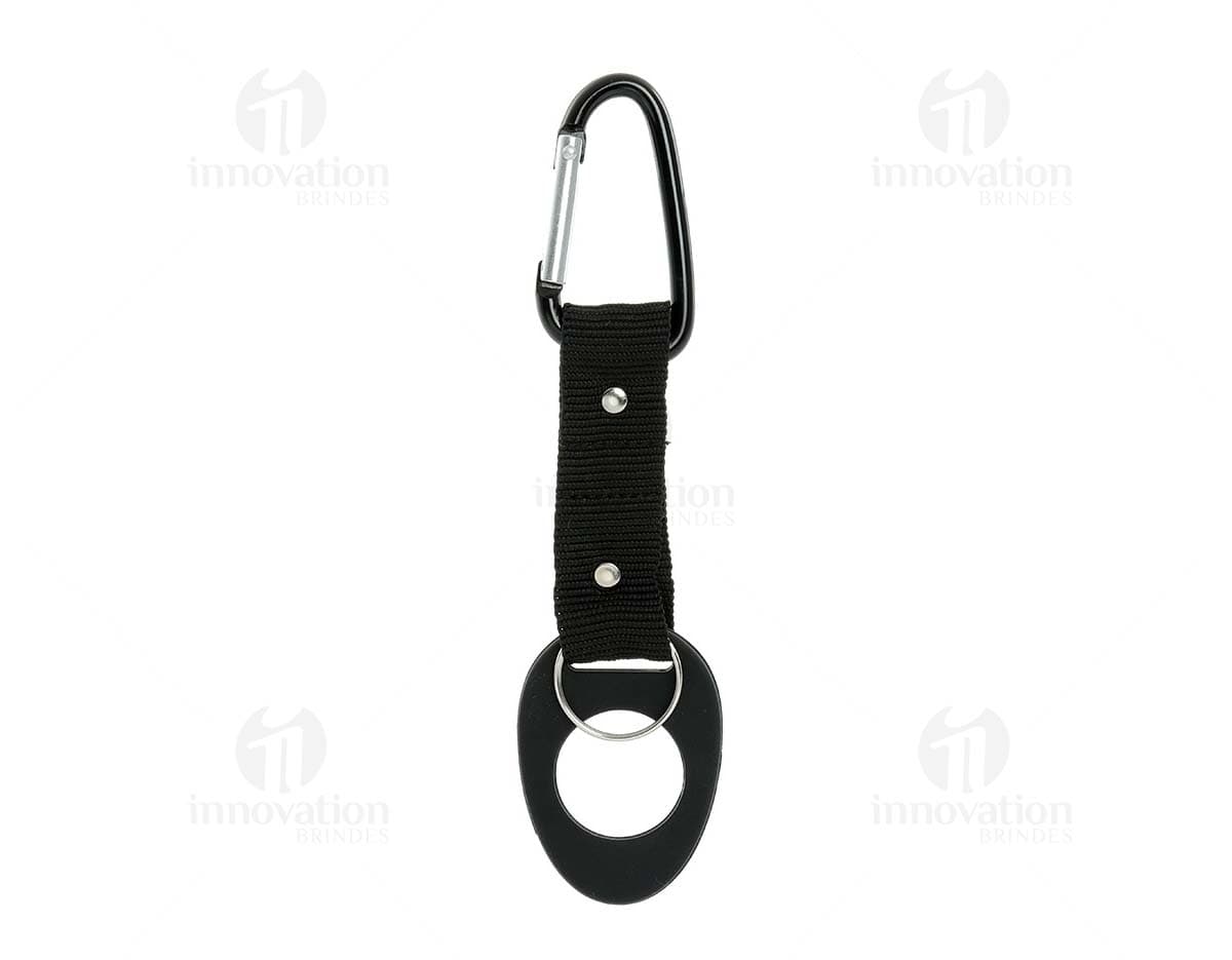 Suporte para Garrafa de cor preta em formato de espiral.