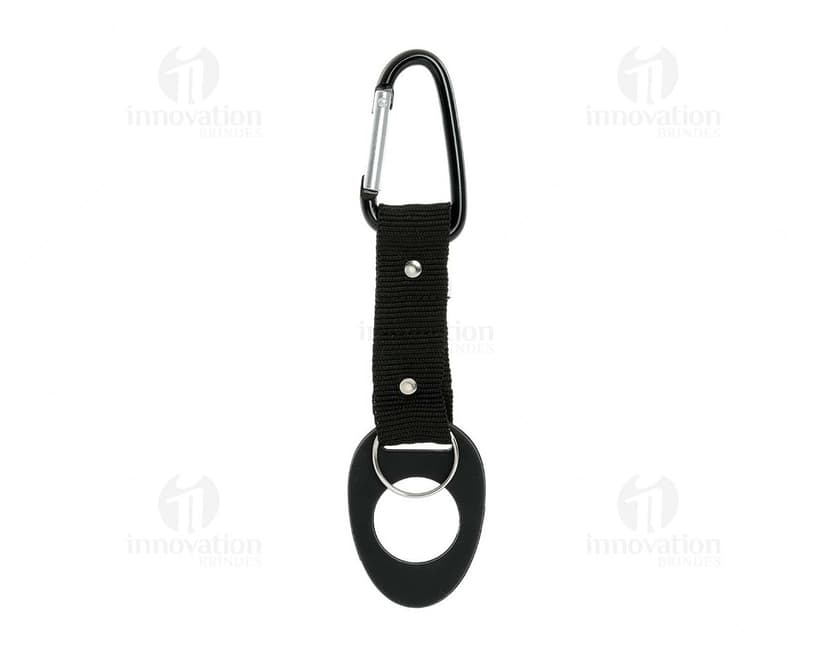Suporte para Garrafa de cor preta em formato de espiral.