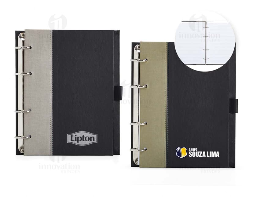 Caderno Fichário de Couro Sintético com capa protetora, folhas em branco, design vintage em couro sintético marrom. Ideal para anotações pessoais, estudos e organização de documentos. Inclui espaço para cartões, dinheiro e caneta. Perfeito para uso em escritórios, escolas e trabalhos de estudo.