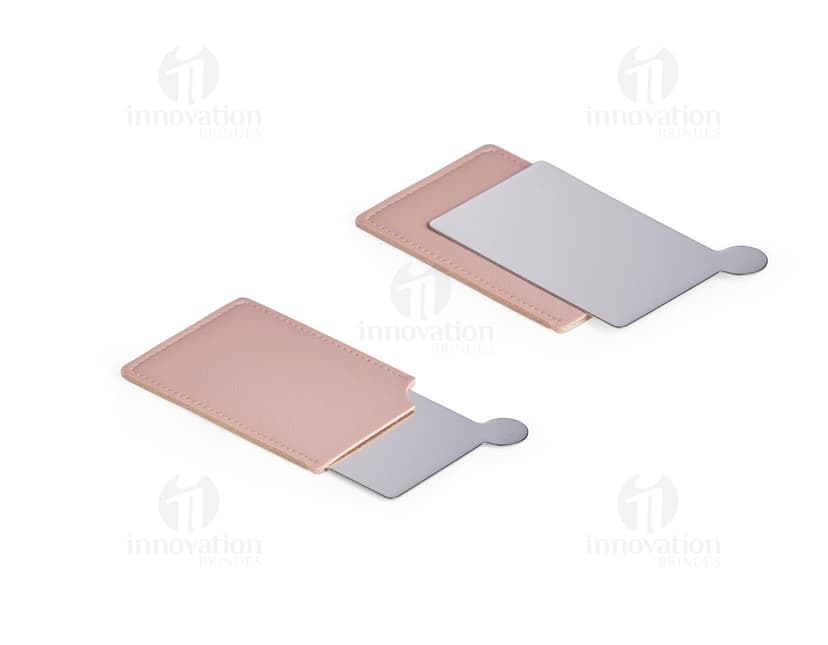 Espelho de aço inox para escritório e trabalho. Perfeito para conferir seu visual e manter a produtividade! Um acessório essencial no seu dia a dia. Compre já!