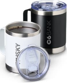 Caneca térmica 390ml em alumínio com alça, ideal para manter sua bebida quente por mais tempo. Perfeita para casa, escritório ou viagens. Design moderno e prático. Adquira já a sua!