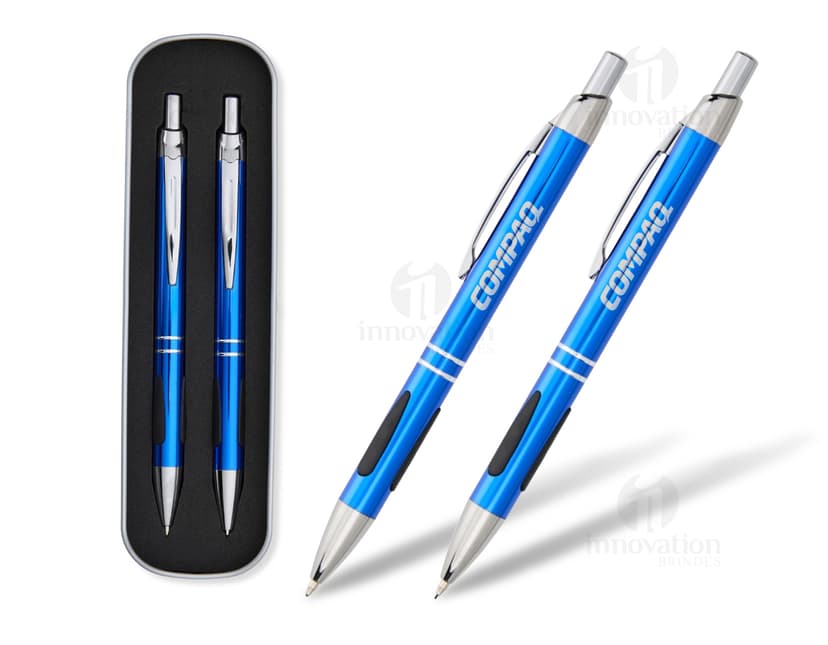 Conjunto de caneta e lapiseira de metal premium para escrita elegante e profissional. Perfeito para uso no escritório, escola ou negócios. Acompanha ponta fina e design sofisticado. Adquira já o seu!
