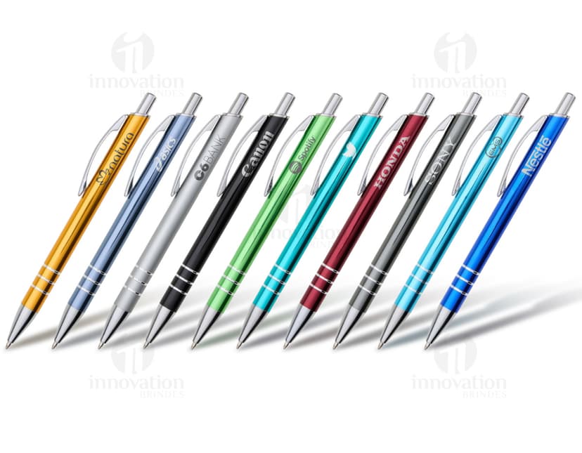 Caneta Metal: ideal para escrita suave e duradoura. Perfeita para uso em escritórios, escolas e negócios. Com design elegante, é o acessório perfeito para assinar documentos, fazer anotações e preencher formulários. Garanta a sua!