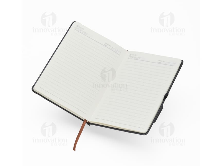 Caderneta emborrachada para anotações de negócios. Perfeita para reuniões, estudos e anotações importantes. Feita em couro de alta qualidade, possui design elegante e é perfeita para o dia a dia no escritório. Produto portátil e prático, ideal para profissionais que buscam organização e praticidade. Garanta a sua agora mesmo!