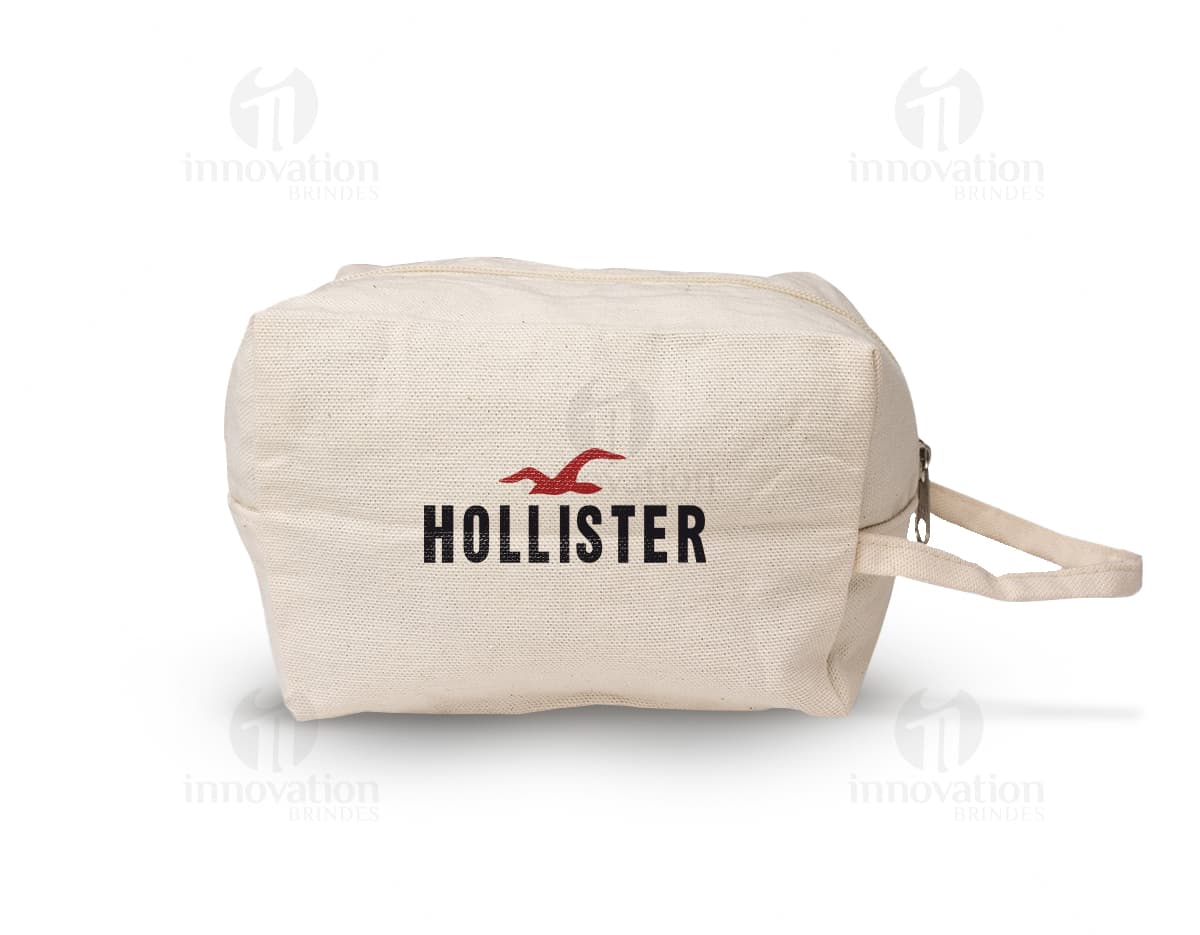 Necessaire de Algodão: perfeito para organizar seus pertences de forma prática e estilosa. Ideal para levar na bolsa ou viagem. Garanta já a sua!