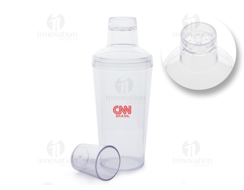 Coqueteleira de acrílico 565ml para drinks frescos e saudáveis. Ideal para manter a higiene e a pureza dos líquidos. Perfeita para preparar suas bebidas favoritas com praticidade e estilo. Aproveite a qualidade e a versatilidade deste produto!