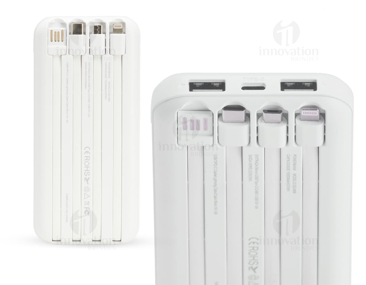 Power bank com capacidade de 10.000mAh com tecnologia de indução, ideal para carregar dispositivos eletrônicos como celulares, tablets e outros aparelhos. O design moderno e prático permite carregar o power bank sem a necessidade de cabos, proporcionando maior comodidade. Perfeito para uso em viagens, festas e atividades ao ar livre. Cor preta, garantindo um visual elegante e discreto.