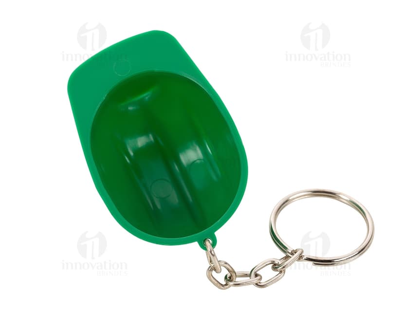 Chaveiro Capacete EPI Plástico: Chaveiro em formato de capacete de segurança feito de plástico.